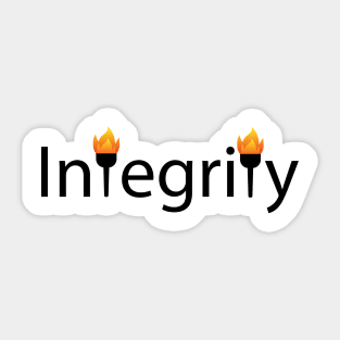 Integrity artistic typography design Sticker